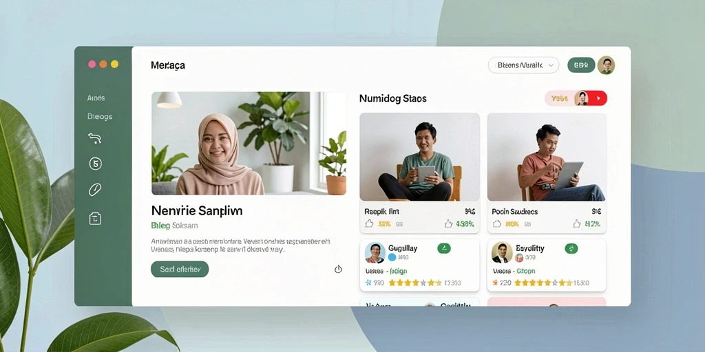 Screenshot menunjukkan tampilan antarmuka pengguna yang menarik.