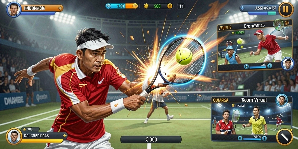 Tampilan permainan yang cerah dan menarik.
