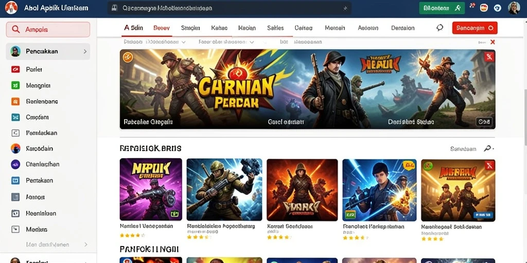 Tampilan menu utama yang menarik dan intuitif.